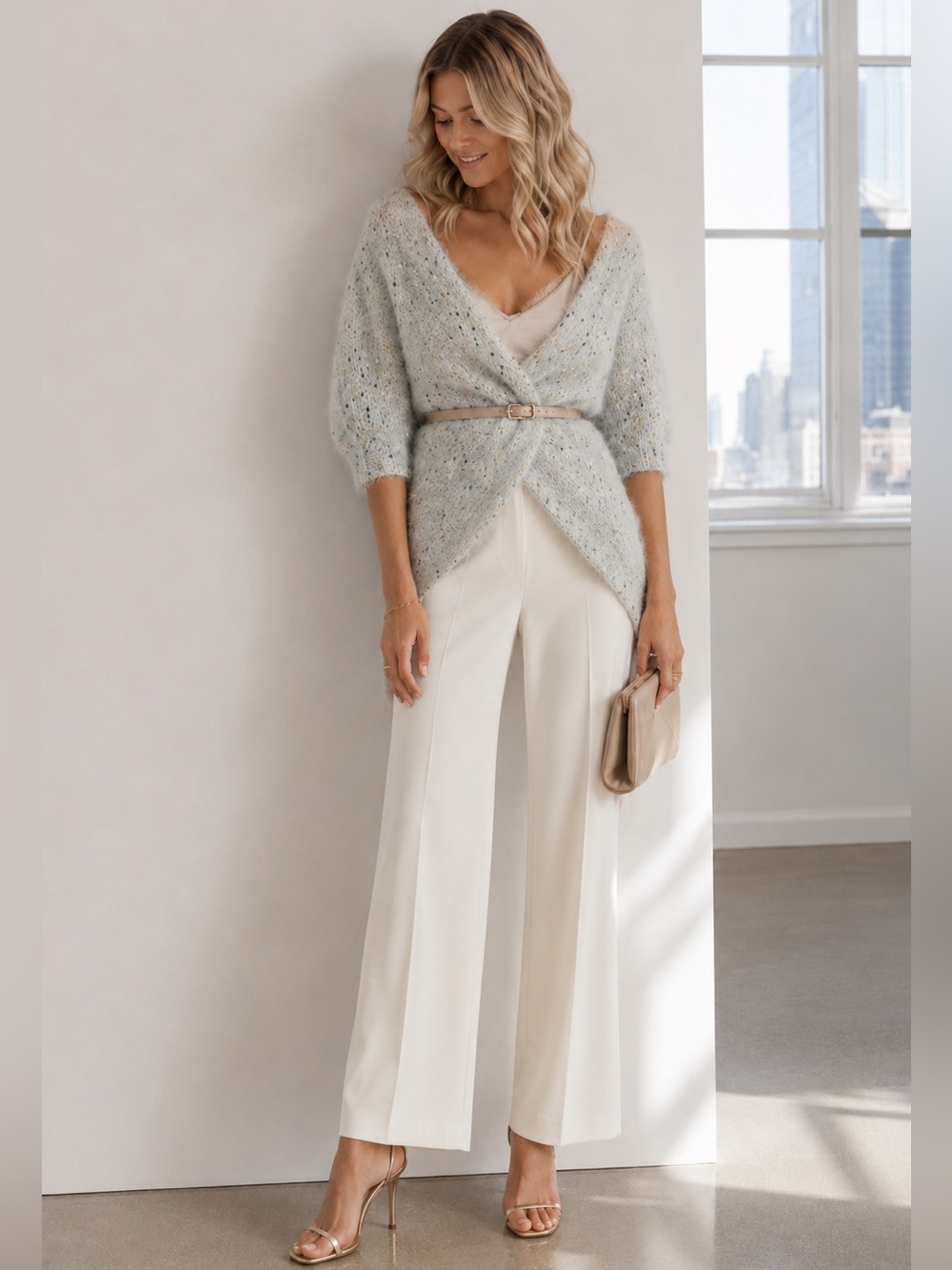 Anthropologie Faux Fur Twist Wrap